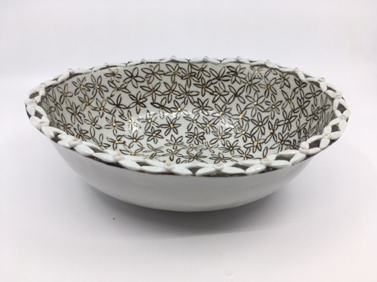 Oval Porcelain "Daisy" Bowl