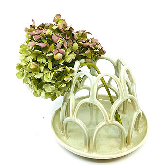 A Unique Porcelain Paper Clay Flower Enclosure